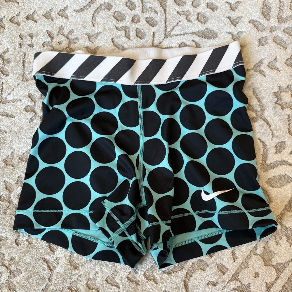 Nike Pro Teal and White Athletic Shorts